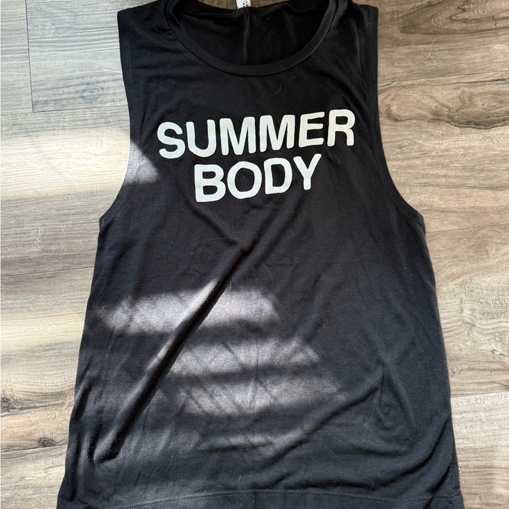 PRIVATE PARTY Black 'Summer Body' Muscle Tank